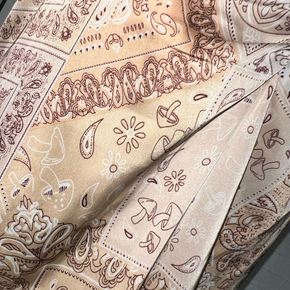 Tan Patterned Dress - image 3